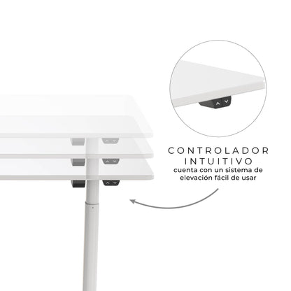 Escritorio Eléctrico Ajustable en Altura Blanco