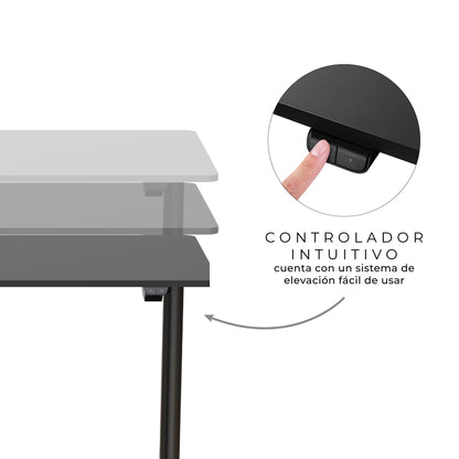Escritorio Eléctrico Ajustable en Altura Negro