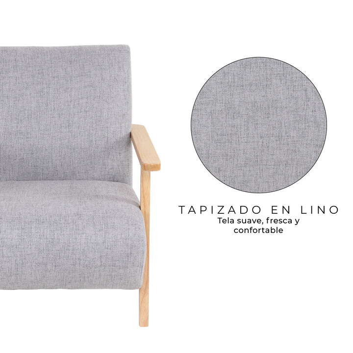 Sillon Individual Poltrona Althea Gris