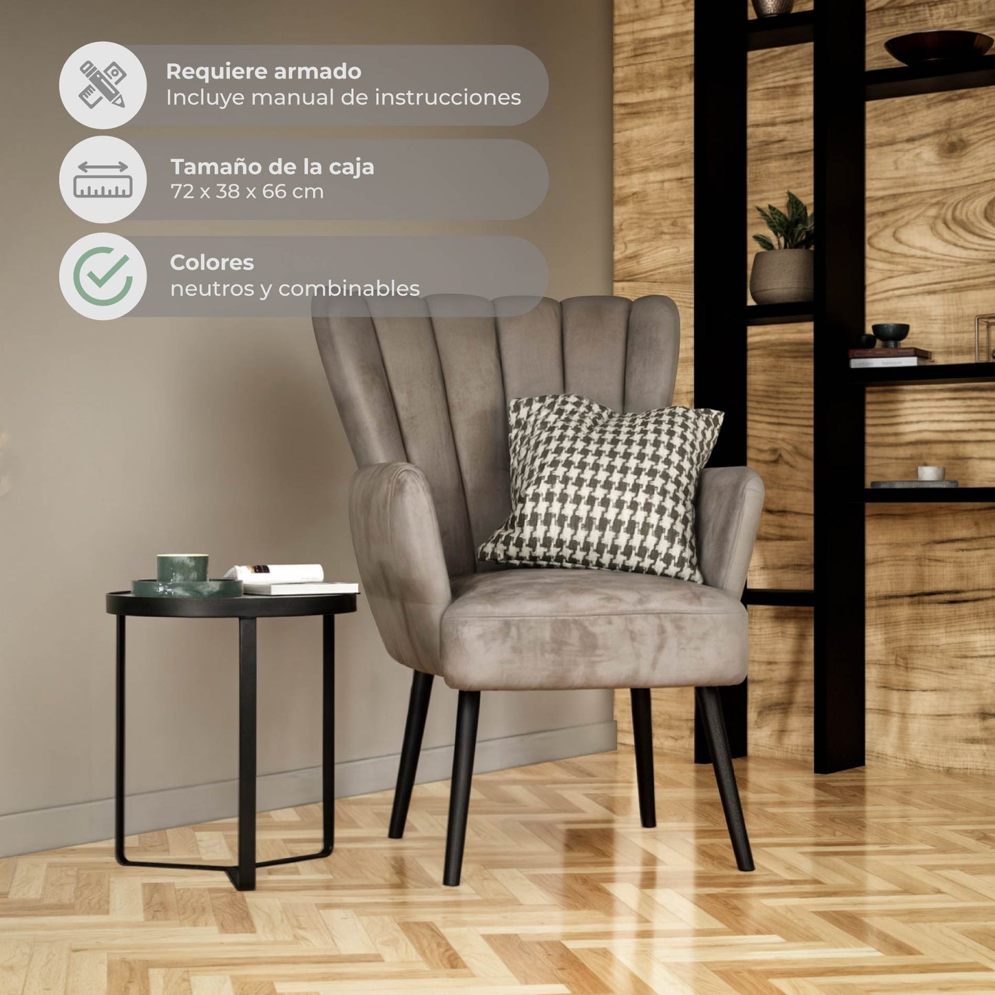 Sillon Individual Poltrona Azalia Gris