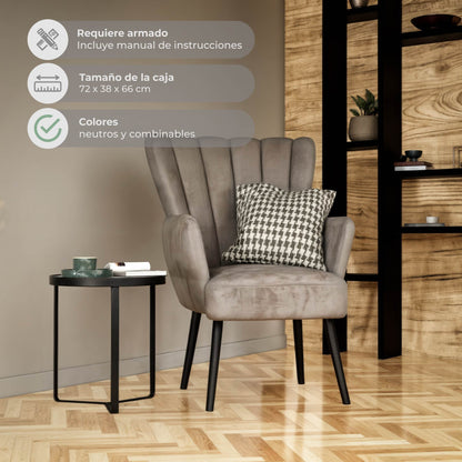 Sillon Individual Poltrona Azalia Gris