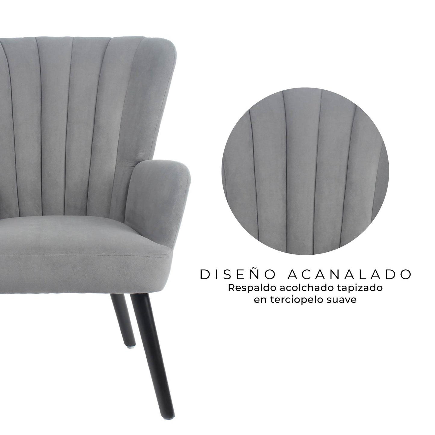 Sillon Individual Poltrona Azalia Gris