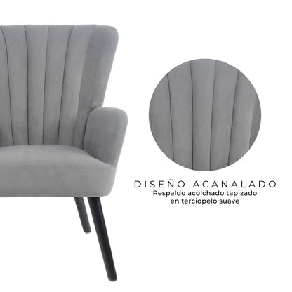 Sillon Individual Poltrona Azalia Gris