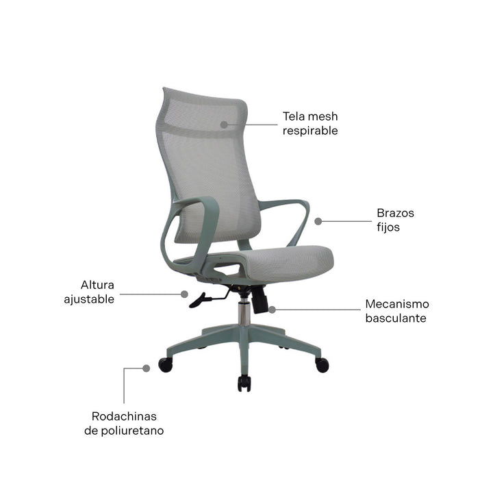 Silla de Oficina Presidente Naro Verde