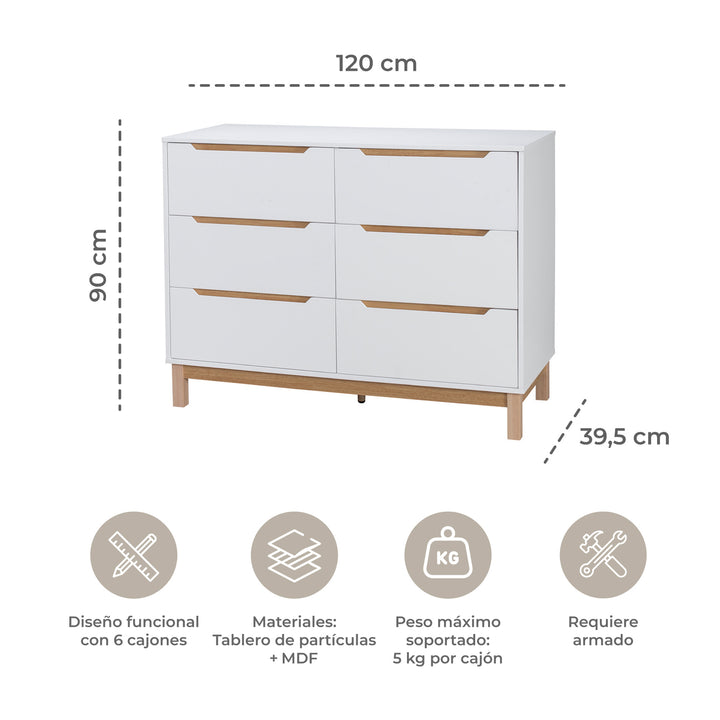 Combo Cuna Evolutiva Aurora + Cómoda Isla