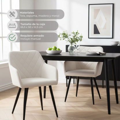 Set 2 Sillas de Comedor Landen