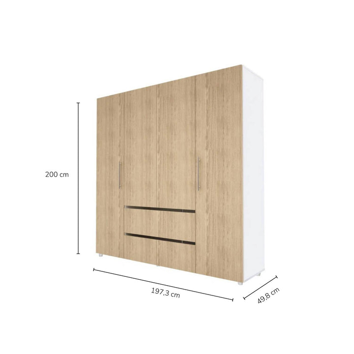 Closet 6 Puertas 120,9x200x49,8 Color Nogal Capri
