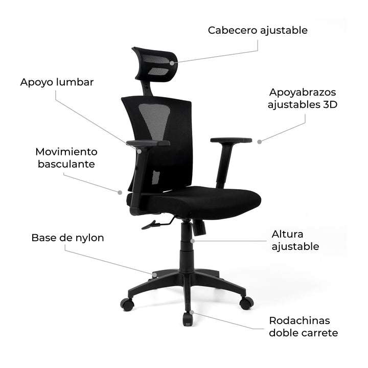 Silla de Oficina Presidente Niza