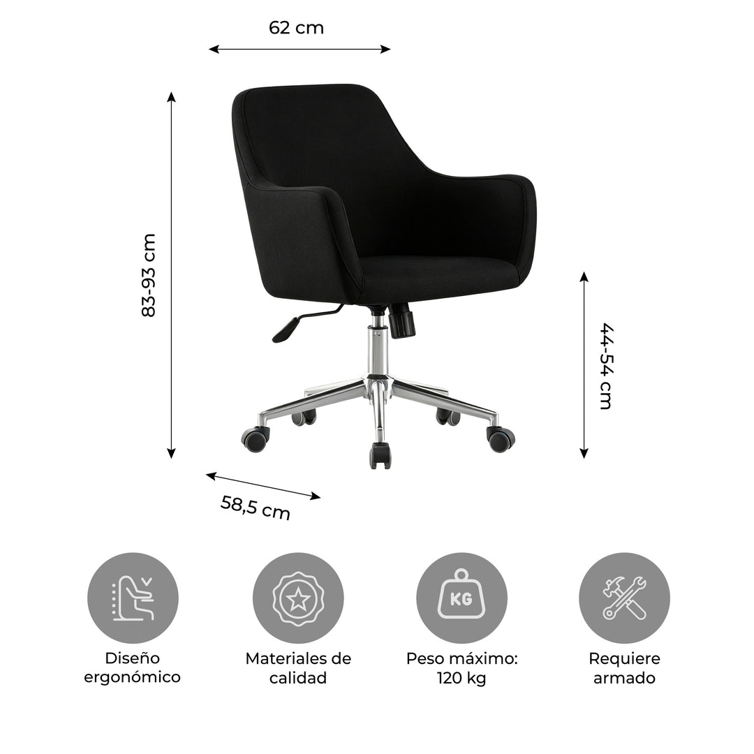 Silla de Oficina Magnolia Negra