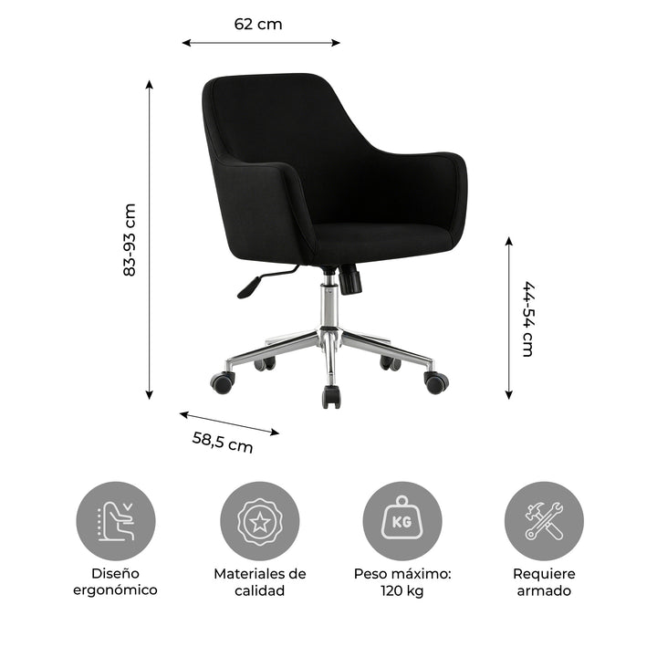 Silla de Oficina Magnolia Negra