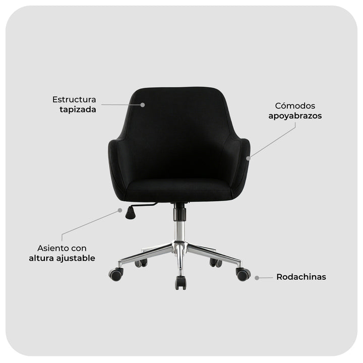 Silla de Oficina Magnolia Negra