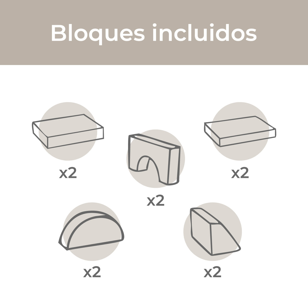 Sofá Modular Lúdico Para Niños Alva Gris