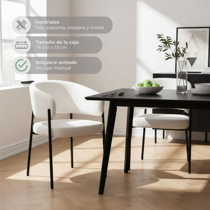 Set 2 Sillas de Comedor Arlon