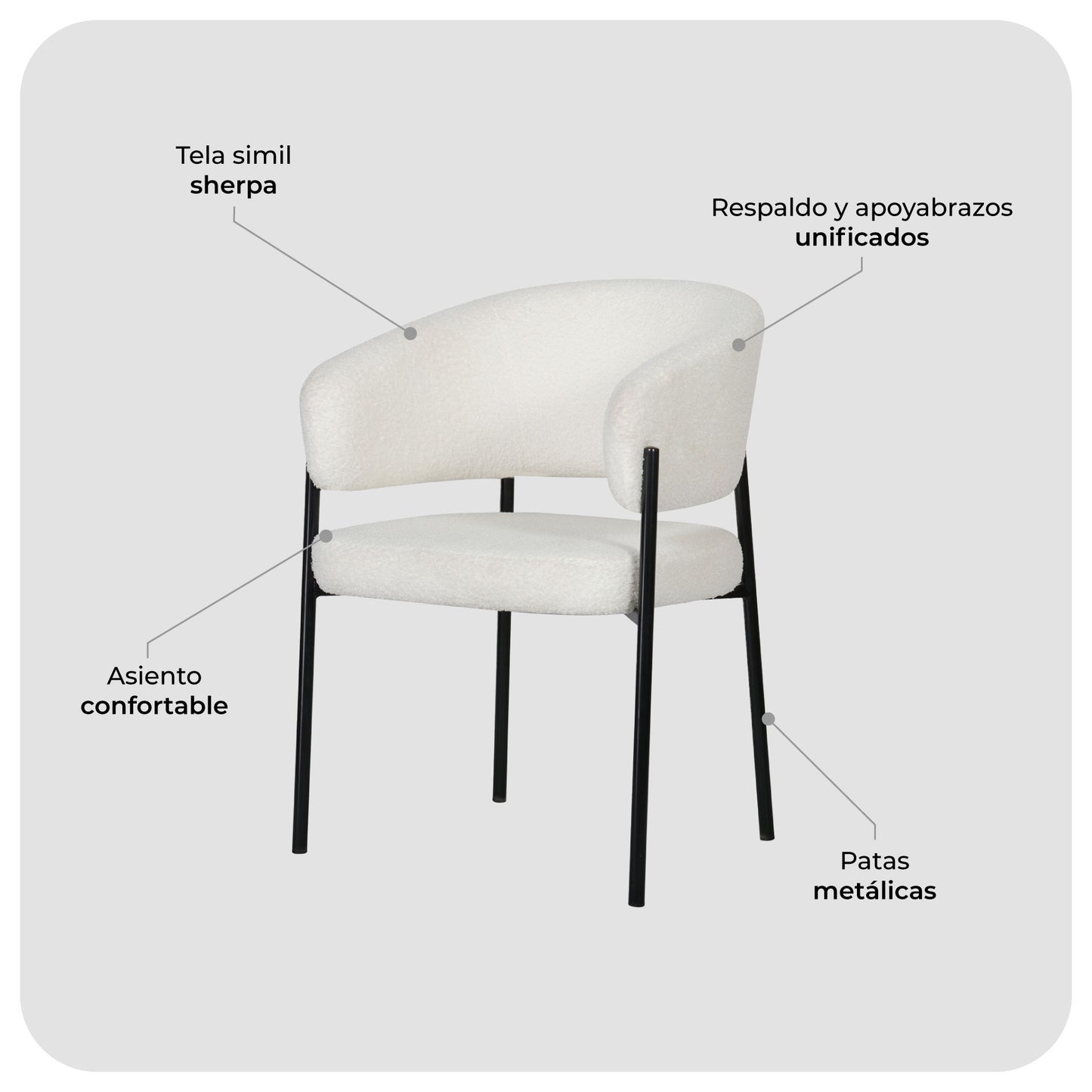 Set 2 Sillas de Comedor Arlon