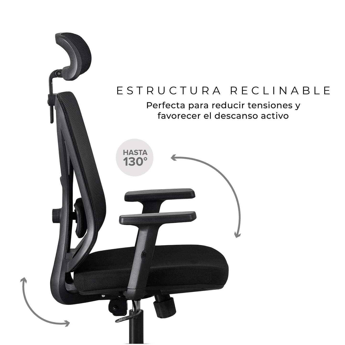 Silla de Oficina Presidente Axton Negra