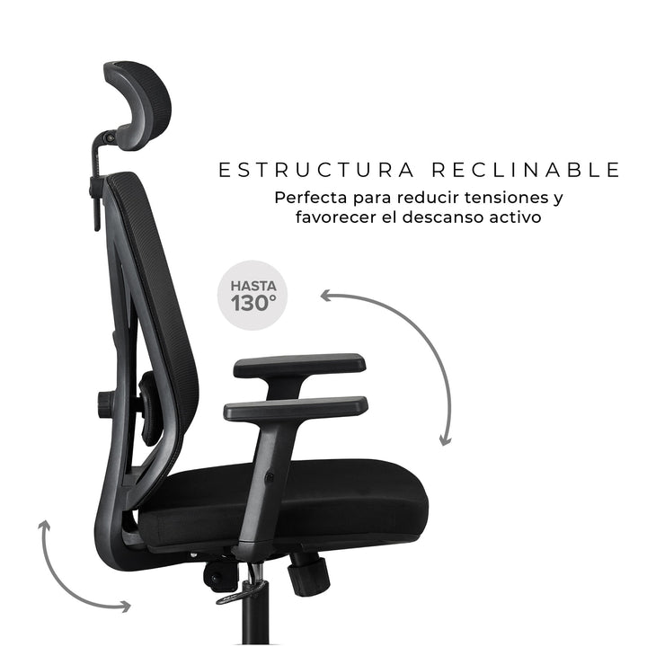 Silla de Oficina Presidente Axton Negra