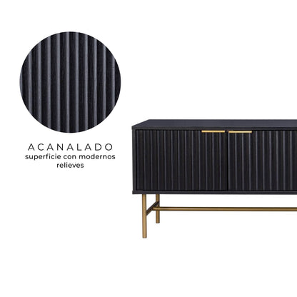 Mueble de TV Moderno Queens Negro