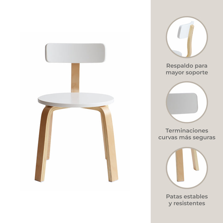 Juego de Mesa y Sillas Para Niños Sitte Nórdico