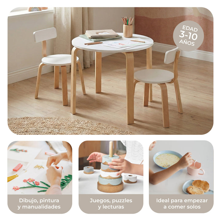 Juego de Mesa y Sillas Para Niños Sitte Nórdico