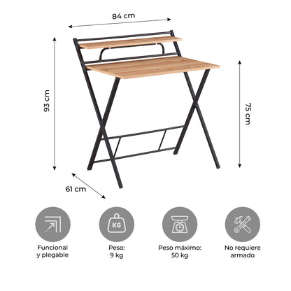 Escritorio Plegable Tripoli Negro