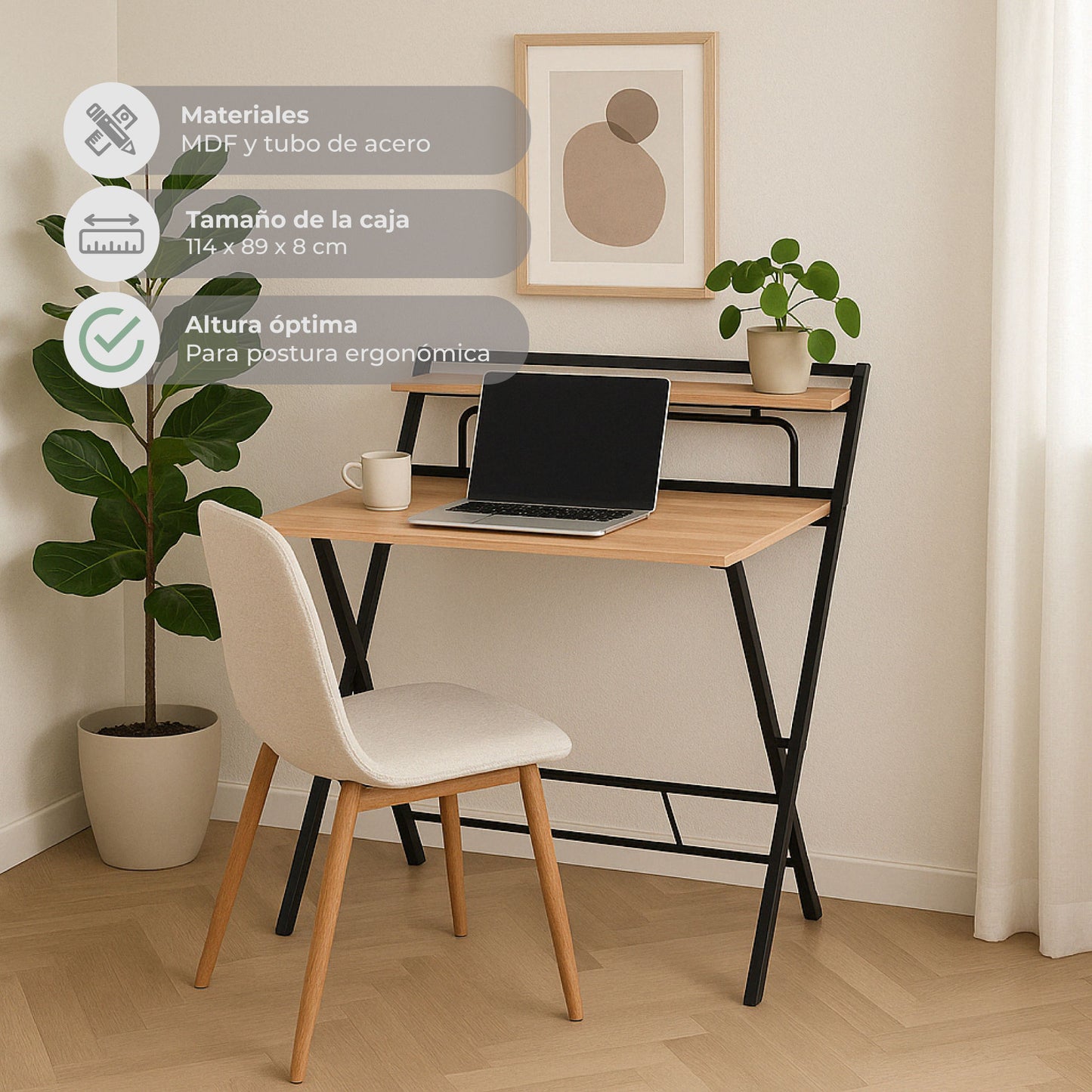 Escritorio Plegable Tripoli Negro