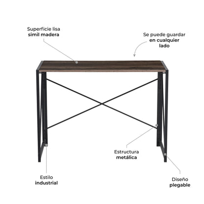 Escritorio Plegable Walnut Café