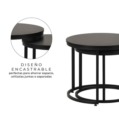 Set de Mesas de Centro Core Negras