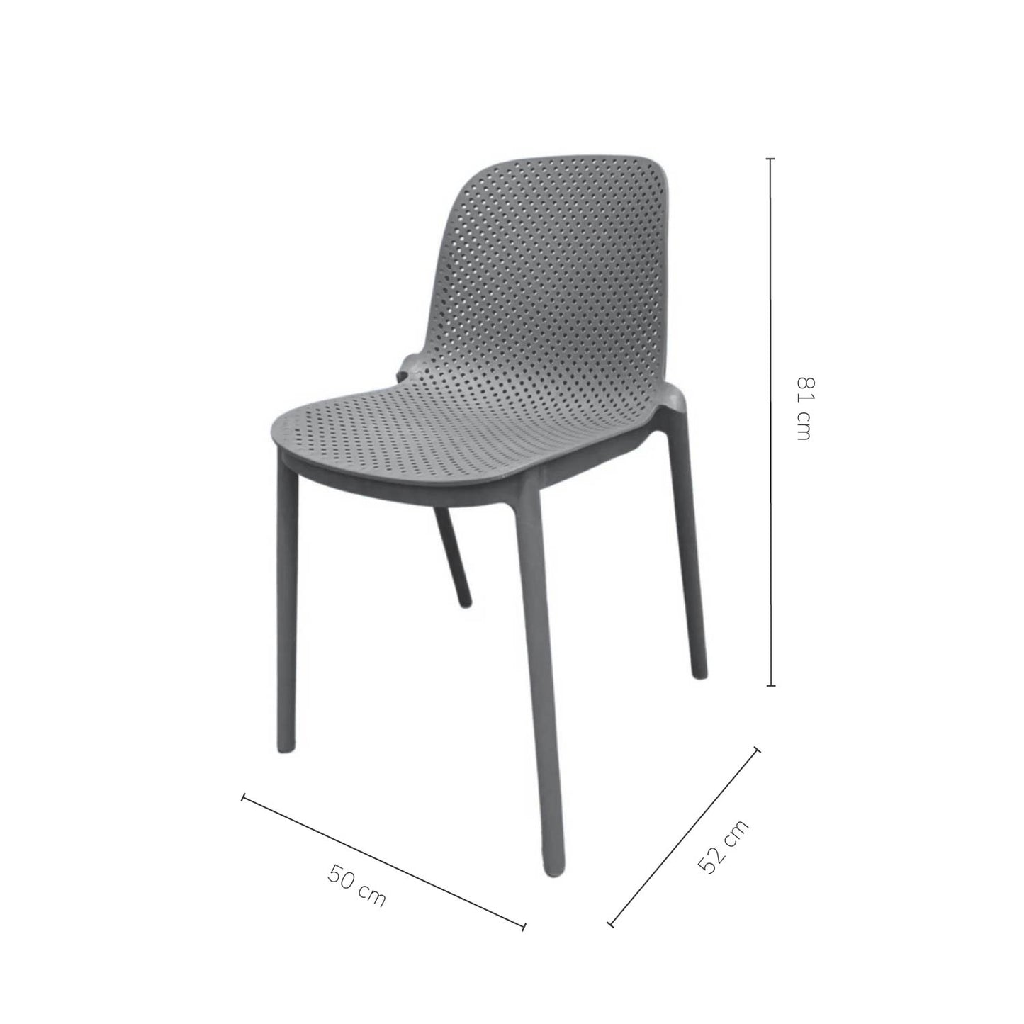 Silla Auxiliar Vera Gris Oscuro