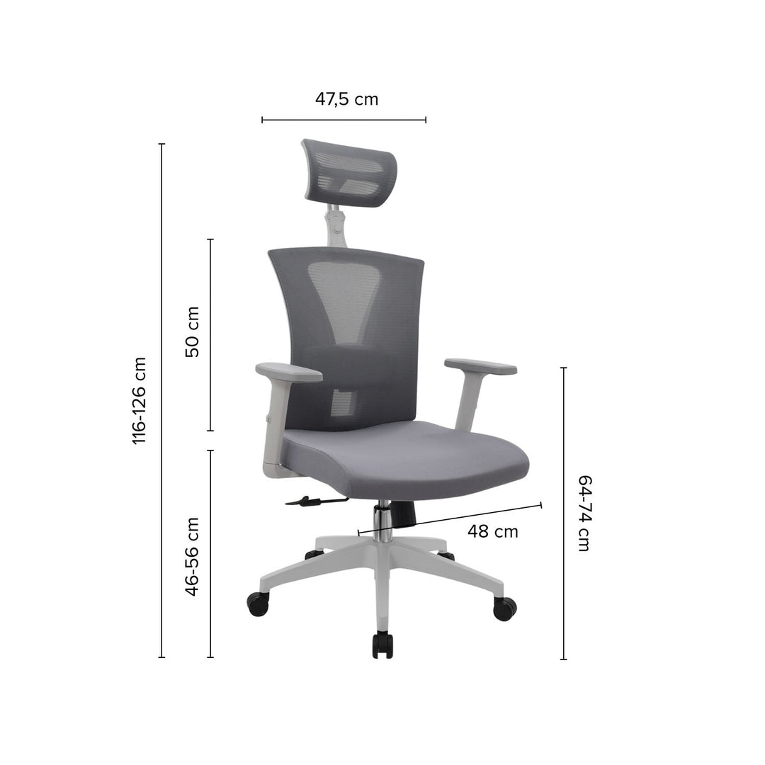 Silla de Oficina Presidente Niza Gris