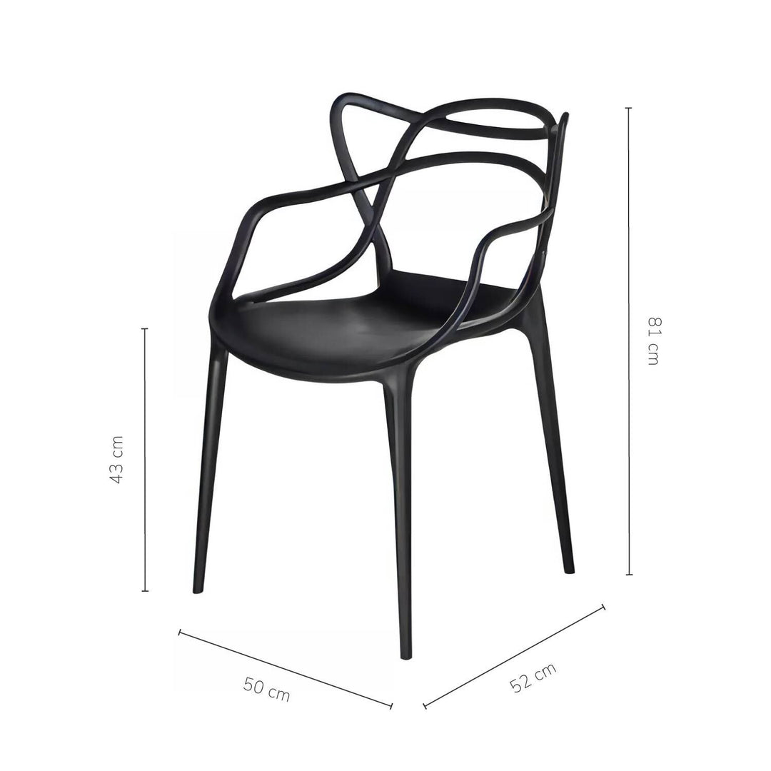 Silla Plástica Sidney Negra