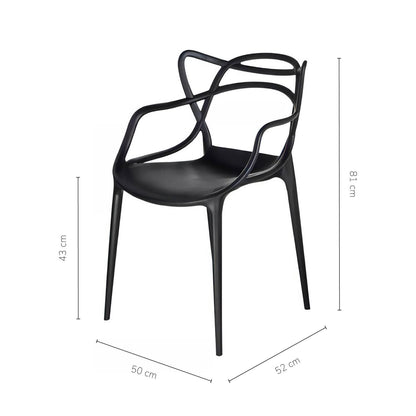 Silla Plástica Sidney Negra