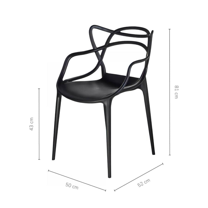 Silla Plástica Sidney Negra