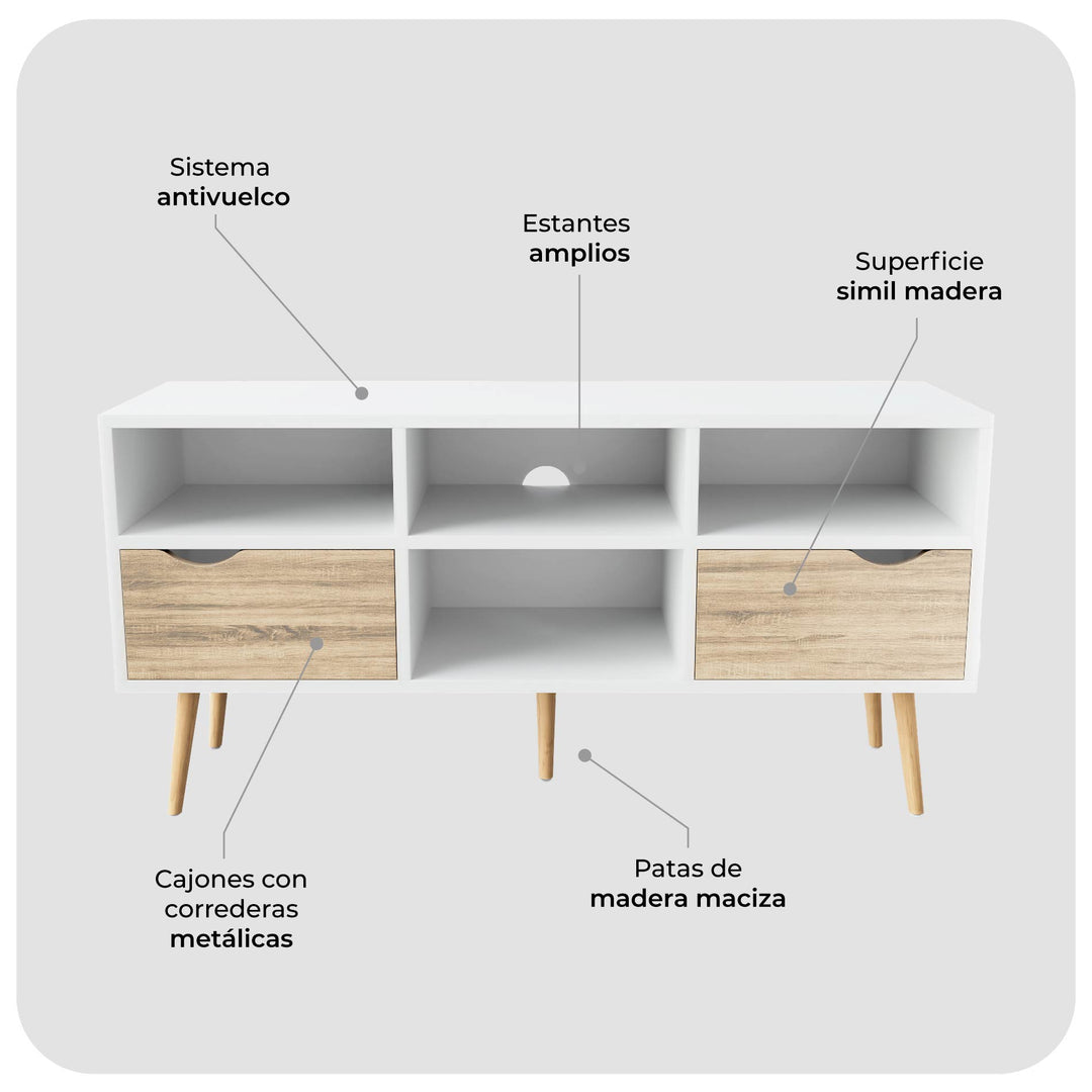 Sala Mundial - Rack TV Bolonia + Mesa Bari
