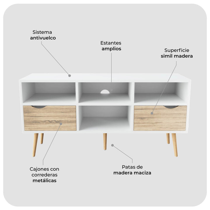 Sala Mundial - Rack TV Bolonia + Mesa Bari
