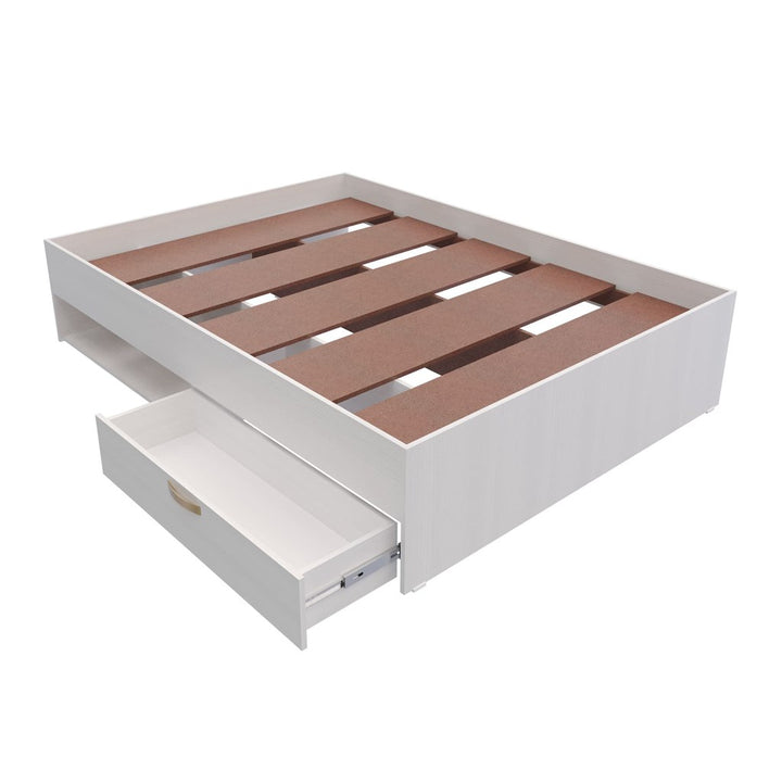 Cama Doble Nórdica Con Cajón Blanco