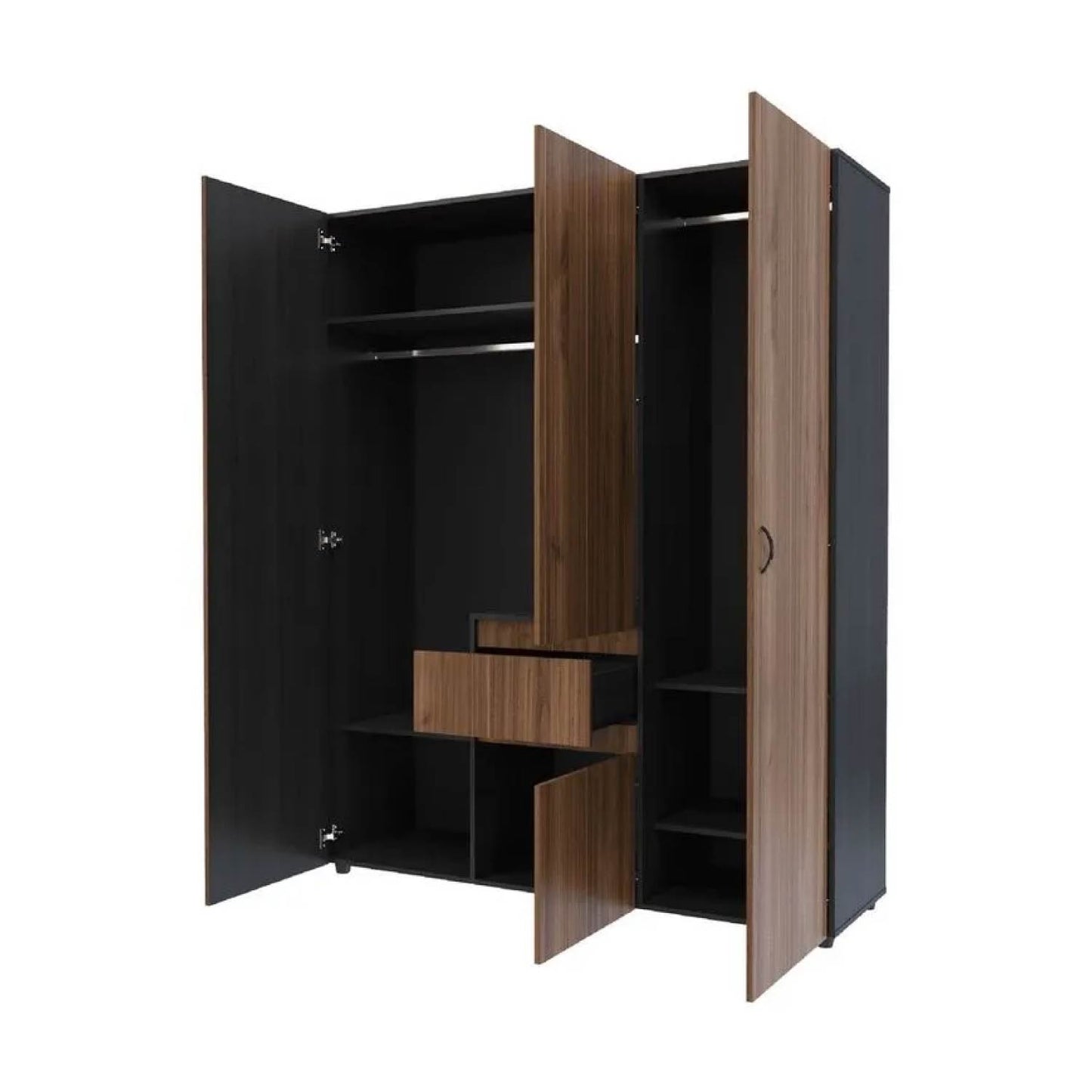 Closet 4 Puertas 160x200x49 cm Nogal