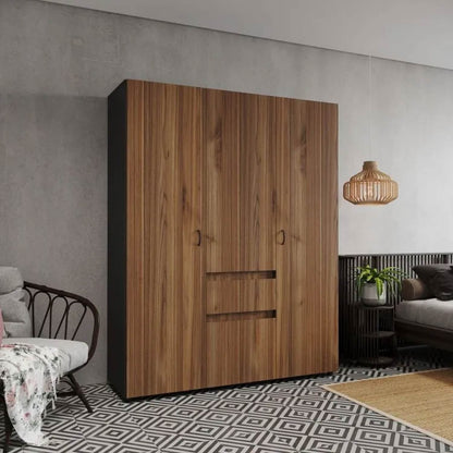 Closet 4 Puertas 160x200x49 cm Nogal