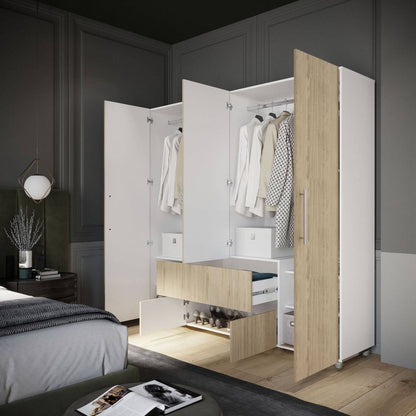 Closet 6 Puertas 120,9x200x49,8 Color Nogal Capri