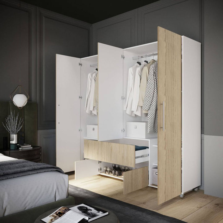 Closet 6 Puertas 120,9x200x49,8 Color Nogal Capri