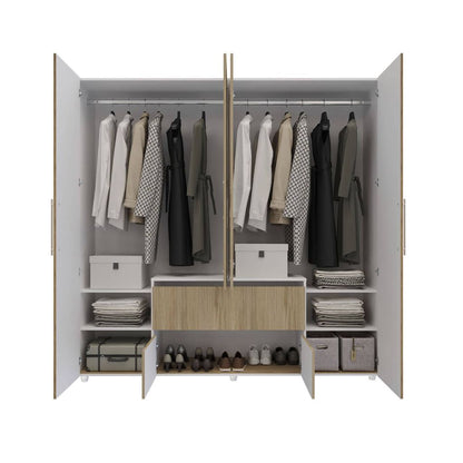 Closet 6 Puertas 120,9x200x49,8 Color Nogal Capri