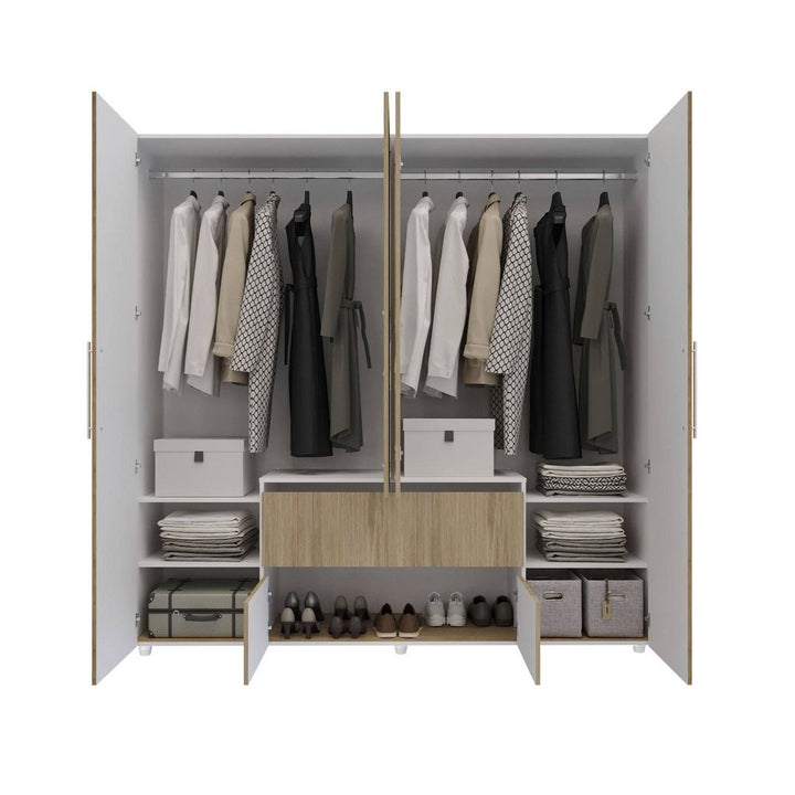 Closet 6 Puertas 120,9x200x49,8 Color Nogal Capri