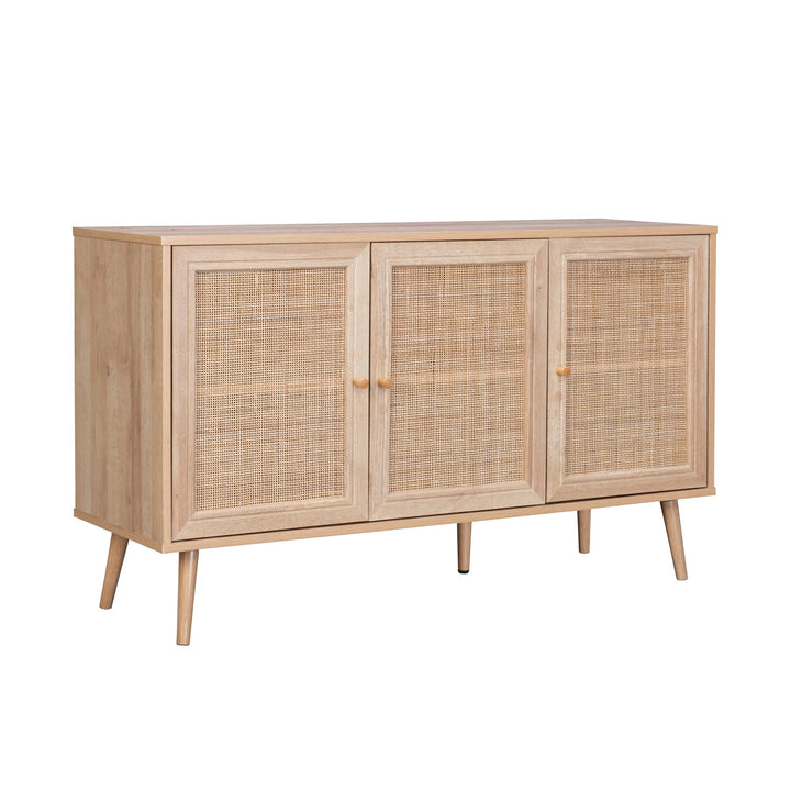 Bifé Vajillero Maui con Puertas de Ratán