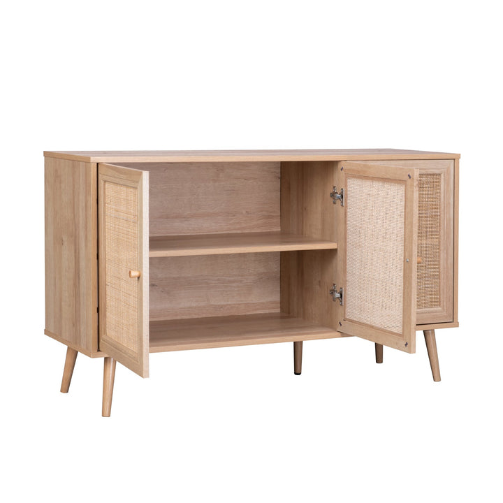 Bifé Vajillero Maui con Puertas de Ratán