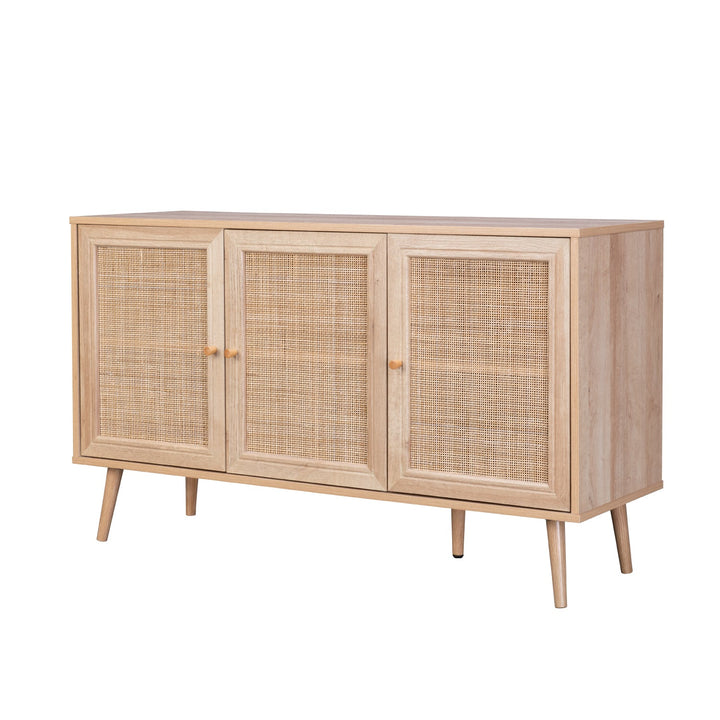 Bifé Vajillero Maui con Puertas de Ratán