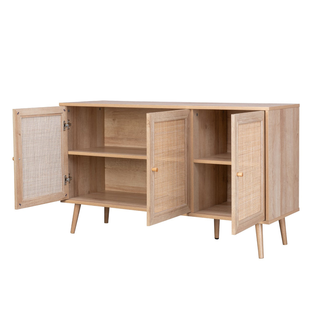 Bifé Vajillero Maui con Puertas de Ratán