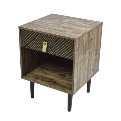 Mesa de Noche Moon-N con Cajón y Estante