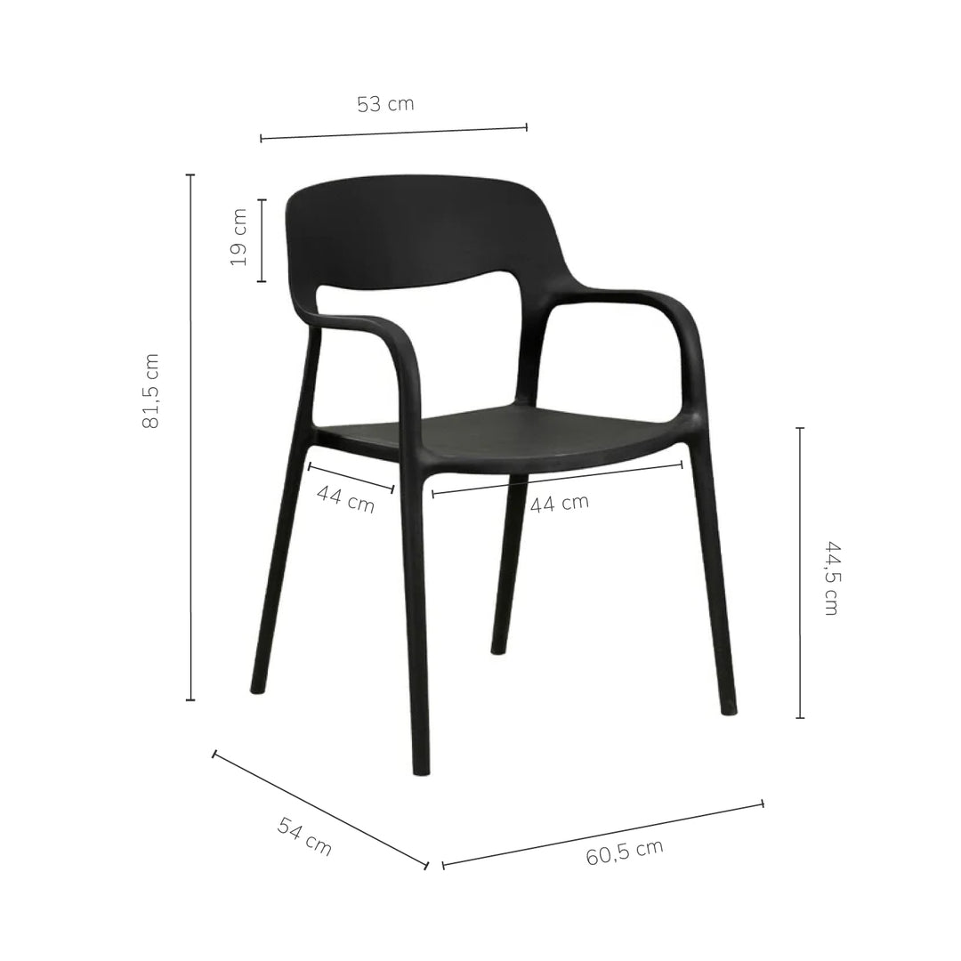 Silla Auxiliar Vita Con Brazo Negra