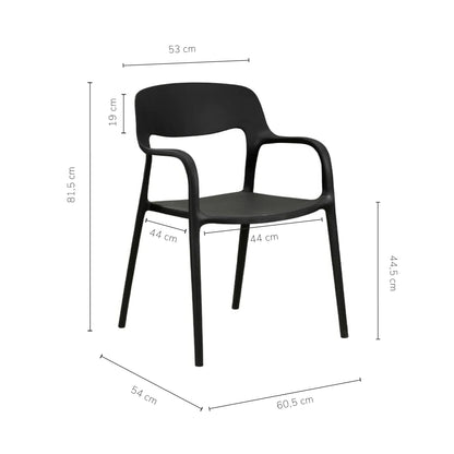 Silla Auxiliar Vita Con Brazo Negra