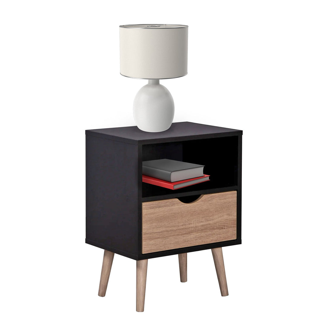 Mesa de Noche Tromso-Black Nórdica