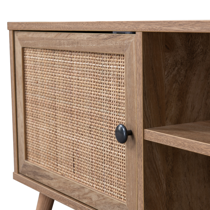Mueble de TV Rack Vigan con Puertas de Ratán